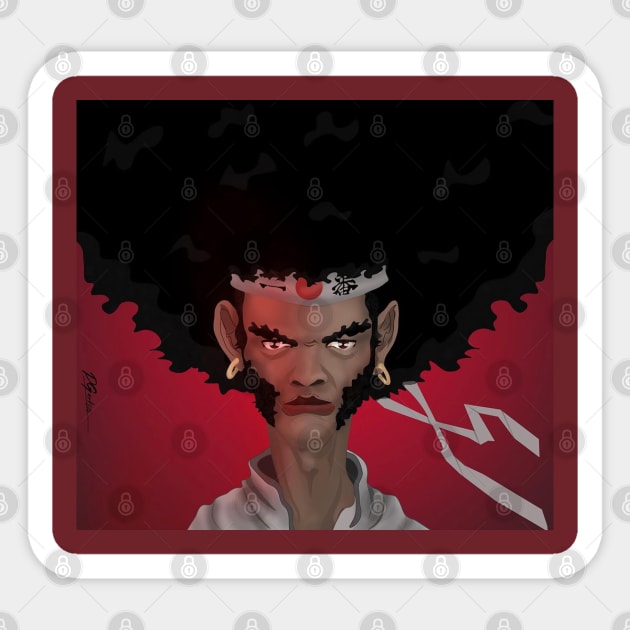 Afro Sam Sticker by PGART